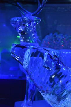 Ice sculptures at SantaPark